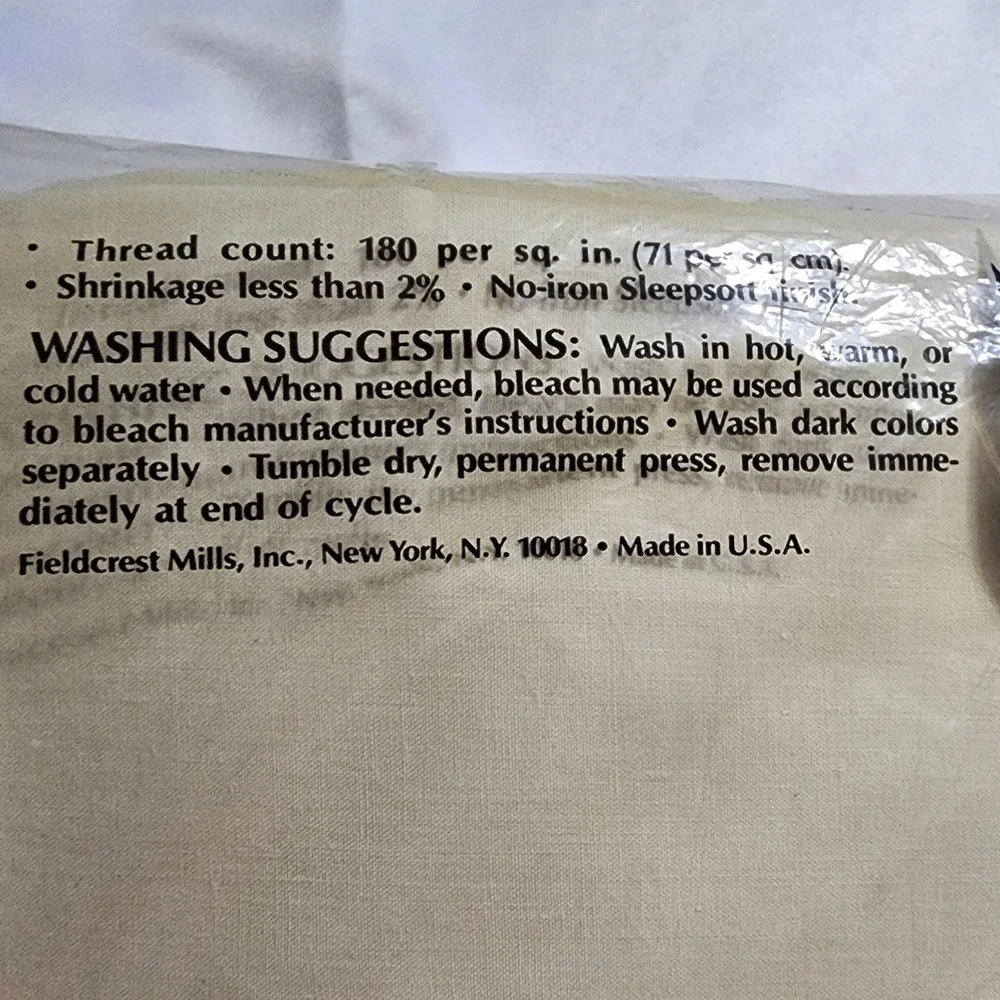 Fieldcrest Trousseau Lace Full Flat Sheet‎ Vintage Eyelet Percale Cream New